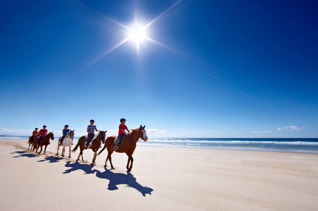 beach horse riding