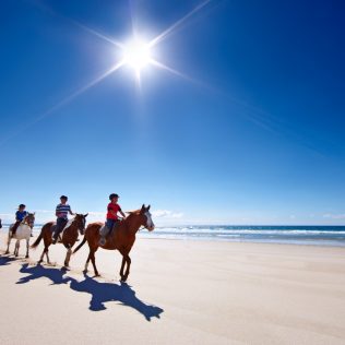 beach horse riding