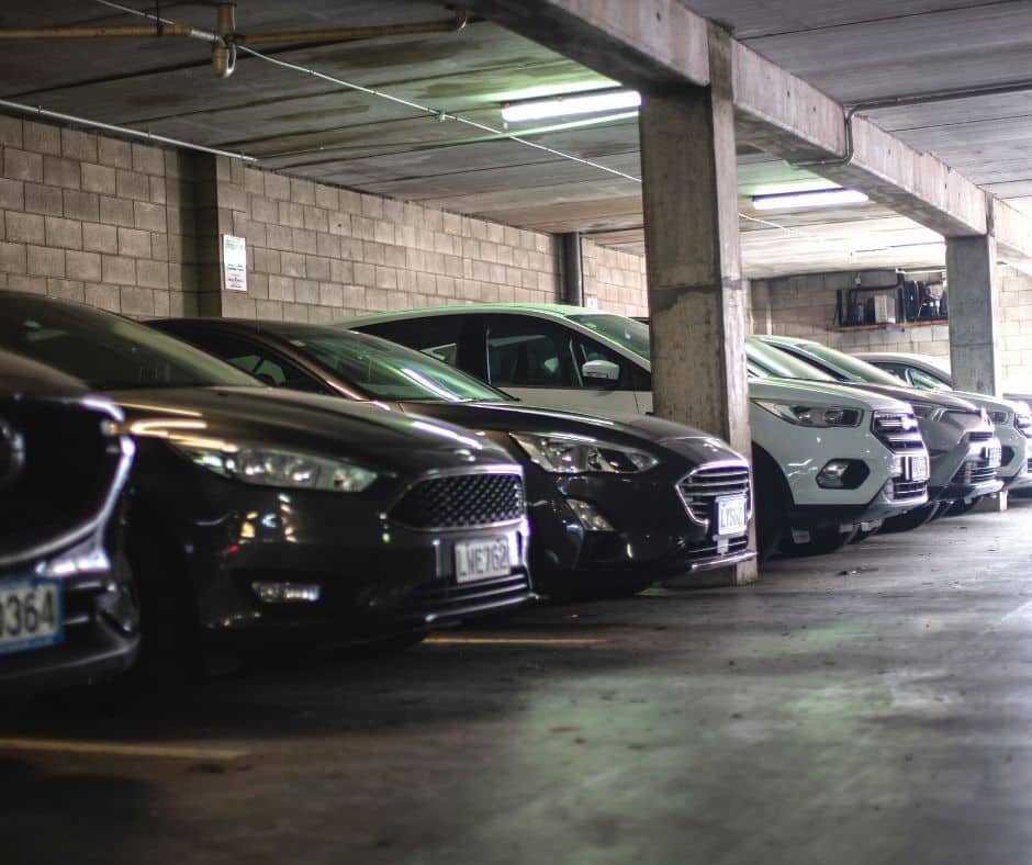 Shore Rentals car fleet lined up in carpark